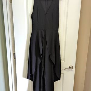 Black Walk Through Dress - Jumpsuit with Skirt
